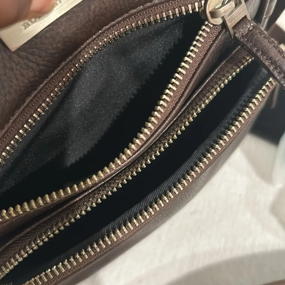 Burberry Logo Plate Bag crossbody All Leather Nova Check Vintage Pochette - Picture 14 of 14